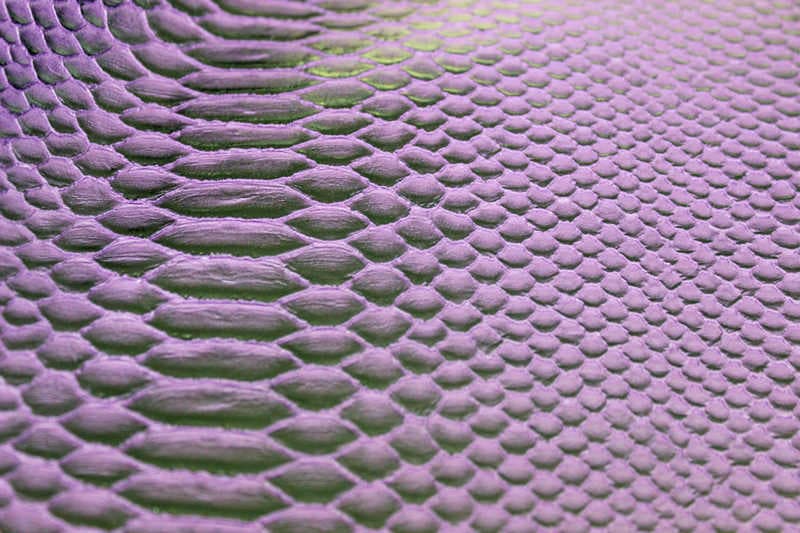 purple color crocodile pattern leather fabric